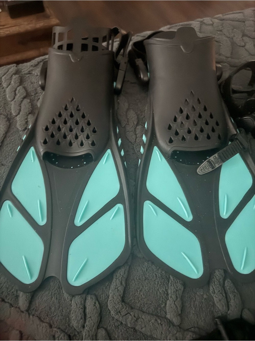 Black and Teal Swim snorkeling set XL